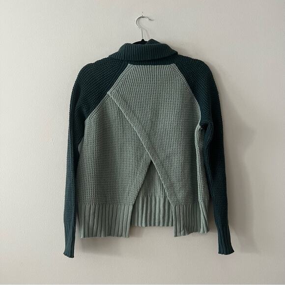 Madewell Colorblock Eastbrook Turtleneck Cross-Back Sweater - Picture 7 of 8